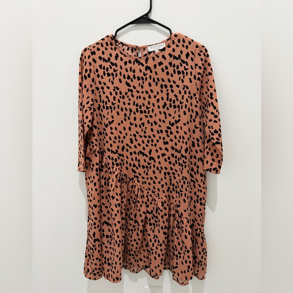 Hayden Leopard Print Blouse in Tan and Black